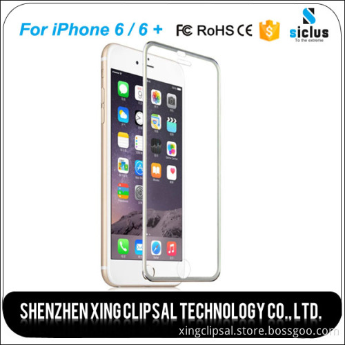 2.5D Full Cover Colorful Titanium Alloy frame Tempered Glass Screen Protector for Apple iPhone 6 / 6 plus